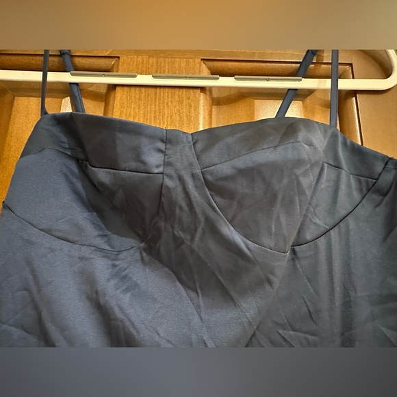 Cider Illusion Ruched Midnight Blue Asymmetrical Dress NWT Medium - Picture 2 of 13